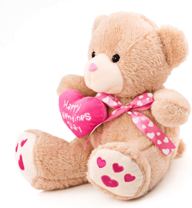 Valentine'S Day Bear 10” Valentines Gift for Girlfriend, Boyfriend, Plush Stuffed Animal (Happy Valentine'S Day)