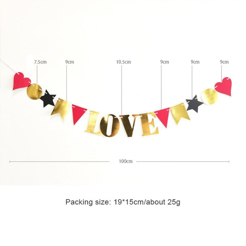 Valentine'S Day Decor, Love Banner Bunting Garland for Valentine'S Day Wedding Anniversary Engagement Party Indoor Outdoor Decor Home & Garden > Decor > Seasonal & Holiday Decorations The Hillman Group   