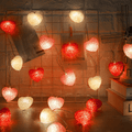 Valentine'S Day Decoration Heart Lights Heart Shape Leds String Lights with 8 Flicker Modes and Waterproof Battery Operated for Valentine'S Day Decor Indoor Outdoor (Red, Pink, White) Home & Garden > Decor > Seasonal & Holiday Decorations Hiboom Red, Pink, White  