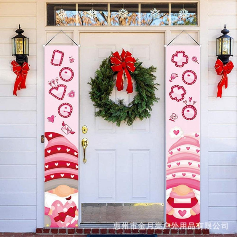 Valentine'S Day Decorations Banners Porch Signs Hanging Love Ribbons Wall Decor Party Supplies Home & Garden > Decor > Seasonal & Holiday Decorations Popfeel   