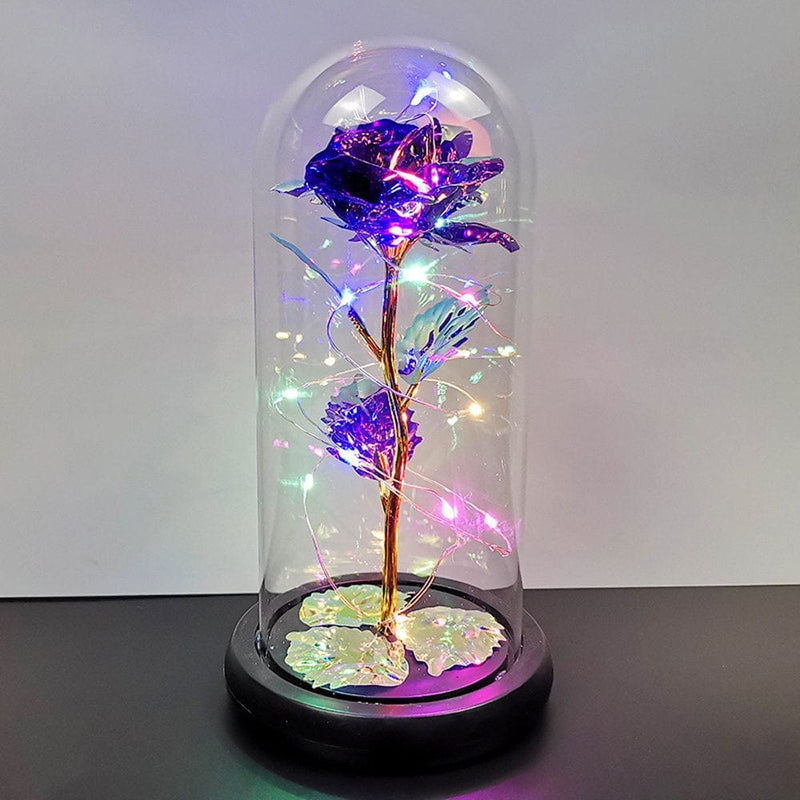 Valentine'S Day Gifts,Crystal Roses,Roses with LED Lights,Valentine'S Day,Mother'S Day,Anniversaries and Girlfriends Birthdays,Unique Romantic Gifts for Women and Children Home & Garden > Decor > Seasonal & Holiday Decorations Sun Purple - colored lights  