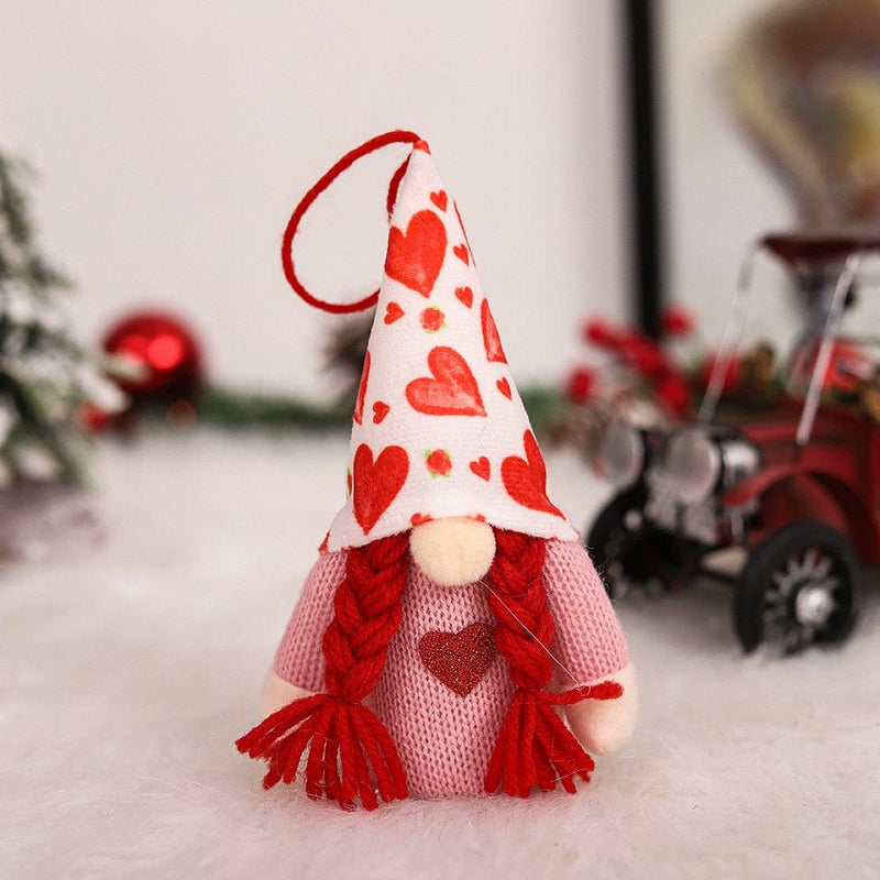 Valentine'S Day Glowing Dwarf Doll LED Light Faceless Love Scandinavian Gnome Plush Doll for Holiday Room Table Desktop Office Home Decor Tabletop Figurines Valentine'S Day Gift Home & Garden > Decor > Seasonal & Holiday Decorations ChuHe Style D  