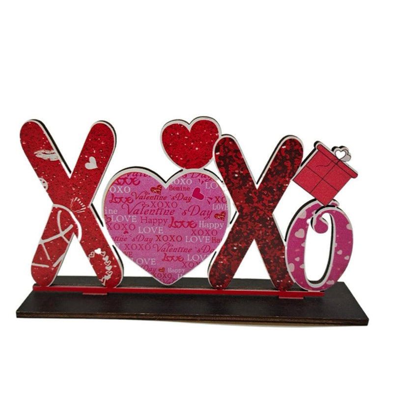Valentine'S Day Gnome Table Decorations Sign Wooden Table Centerpieces Red Love Heart Happy Valentines Day Decoration for Valentine Centerpiece Home Decor Dinner Table Home & Garden > Decor > Seasonal & Holiday Decorations EFINNY E  