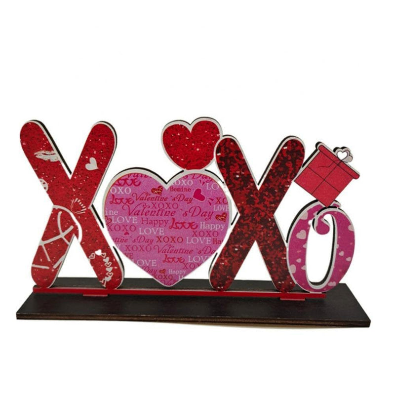 Valentine'S Day Gnome Table Decorations Sign Wooden Table Centerpieces Red Love Heart Happy Valentines Day Decoration for Valentine Centerpiece Home Decor Dinner Table Party Home & Garden > Decor > Seasonal & Holiday Decorations Jolly's 5