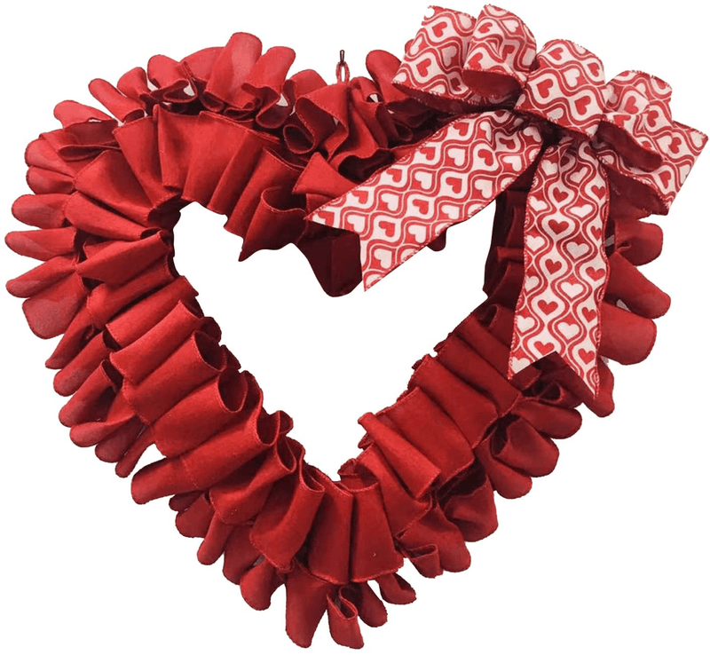 Valentine'S Day Heart Shape Wreath Garland Decorations Hanging Pendant Valentines Artificial Garland Pendant for Front Door Wall Window Party Wedding Décor (19.6 Inches, B) Home & Garden > Decor > Seasonal & Holiday Decorations shleyqin B 19.6 inches 