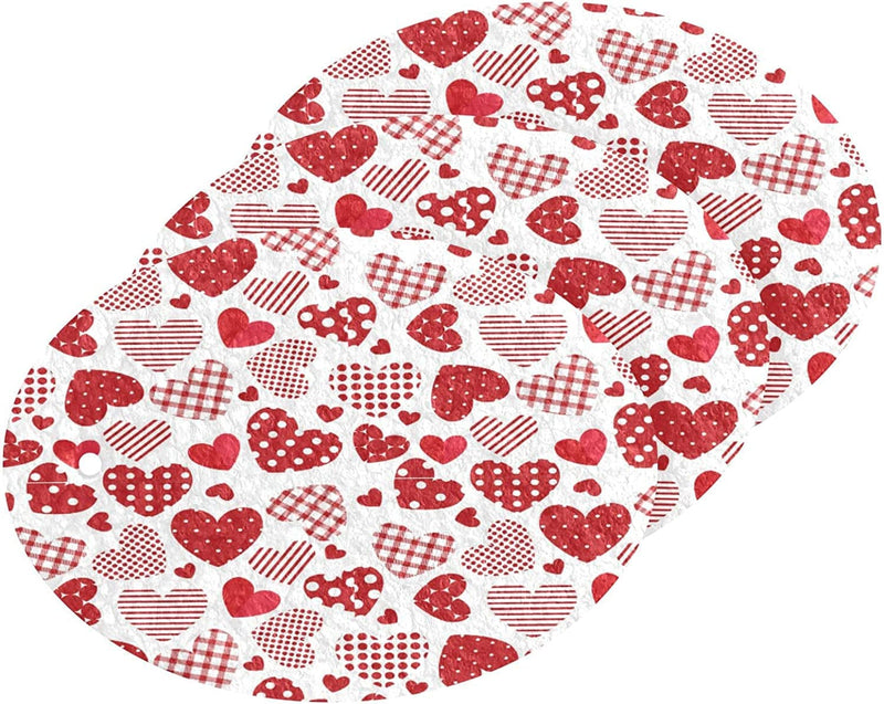 Valentine'S Day Hearts Kitchen Sponges Red Love Dots Cleaning Dish Sponges Non-Scratch Natural Scrubber Sponge for Kitchen Bathroom Cars, Pack of 3
