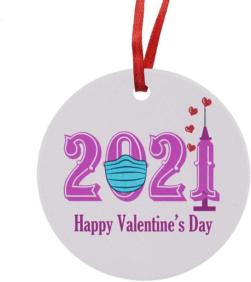 Valentine's Day Ornaments for Tree, Hanging Ceramic Ornaments, Valentines Couple Gifts for Her Wife Girlfriend Women , Personalized Meaningful Decorations for Valentines ( Pink 2021) Home & Garden > Decor > Seasonal & Holiday Decorations > Christmas Tree Stands BERCOL Default Title  