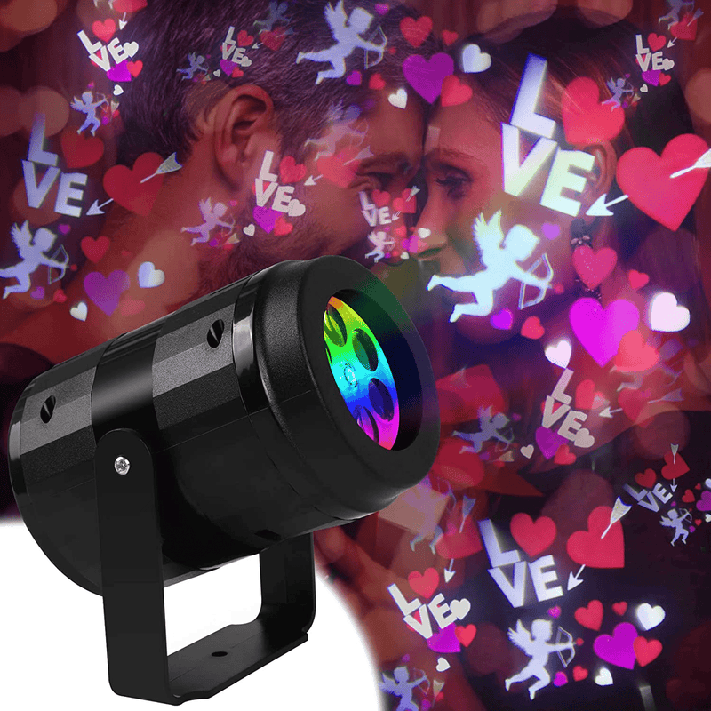 Valentine'S Day Projector Lights, Valentine'S Day LED Projection Lamp, Moving Cupid Love Projector Lights, Indoor Valentine'S Day Wedding Mother'S Day Anniversary Decoration , Switchable-6 Slides Home & Garden > Decor > Seasonal & Holiday Decorations RECUTMS   