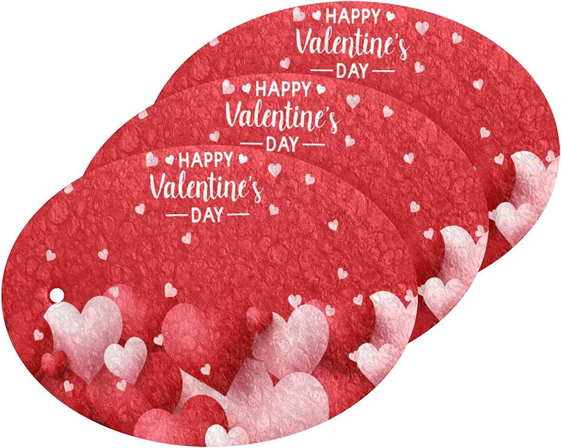 Valentine'S Day Romantic Hearts Kitchen Sponges Red Pink Love Rose Cleaning Dish Sponges Non-Scratch Natural Scrubber Sponge for Kitchen Bathroom Cars, Pack of 3 Home & Garden > Household Supplies > Household Cleaning Supplies Eionryn   