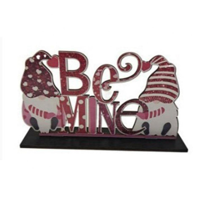 Valentine'S Day Wooden Table Sign Decoration Romantic Table Centerpiece Sign Love You Be Mine Wedding Letter Decoration for Valentine'S Day, Table, Party and Home Home & Garden > Decor > Seasonal & Holiday Decorations Slopehill Style H  