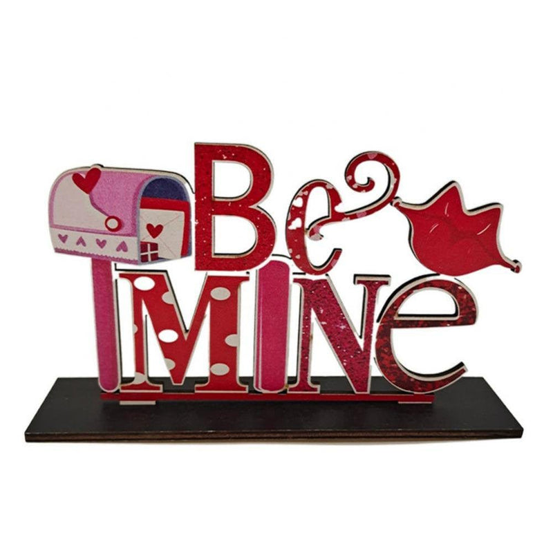 Valentine'S Day Wooden Tabletop Signs Letter Shaped Table Toppers for Valentine'S Day, Anniversary, Wedding, Party Decors Home & Garden > Decor > Seasonal & Holiday Decorations Ardorlove 9.84*9.06" D 