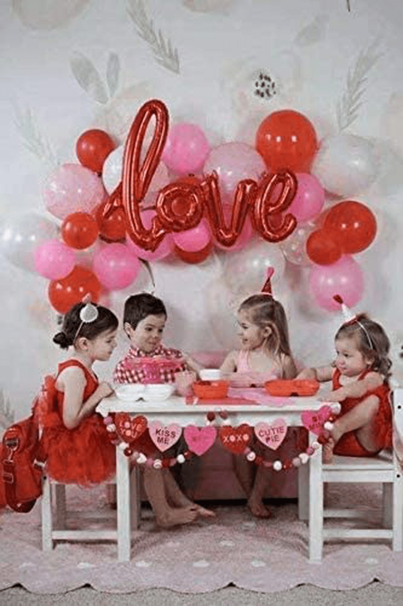 Valentines Day Balloons Arch Valentine Decorations Red Pink White Confetti Balloons 95 PCS with Love Foil Balloons Red Heart Shape Balloons Garland for Mother'S Day Wedding Birthday Valentine'S Day