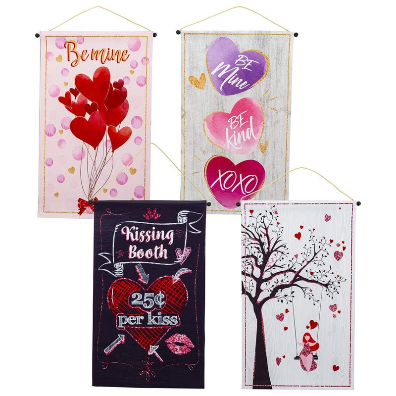 Valentines Day Banner (Set of 4), Valentines Day Decoration, Valentines Decor, Valentines Decorations Party, Valentines Day Decor, Valentines Day Decorations, Valentines Day Stuff Home & Garden > Decor > Seasonal & Holiday Decorations Sister Novelties   