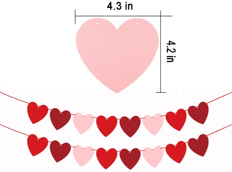 Valentines Day Banners - BE Mine Burlap Banner with 2 Felt Heart Garland Banners - Valentine'S Day Decorations, Wedding, Engagement Party Supplies Arts & Entertainment > Party & Celebration > Party Supplies Dazonge   