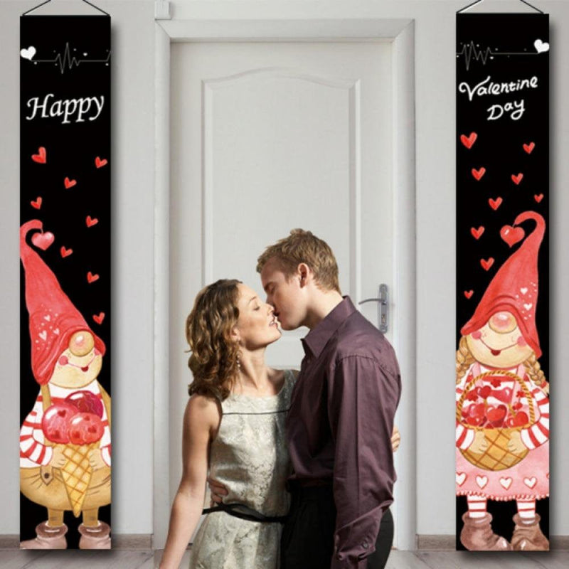 Valentines Day Banners - Valentine Door Porch Signs Hangings Wall Decor Party Supplies, 71 X 12 Inch