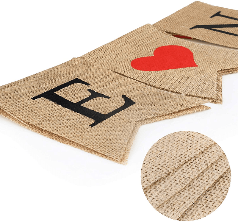 Valentines Day Burlap Banner, Valentine Day Décor for Home, Be Mine Hanging Banner & 28 Pcs Felt Heart Garland Banner Decor for Mantle Fireplace Wall, Decorations Pre-Assembled - No DIY Required Arts & Entertainment > Party & Celebration > Party Supplies CNVOILA   