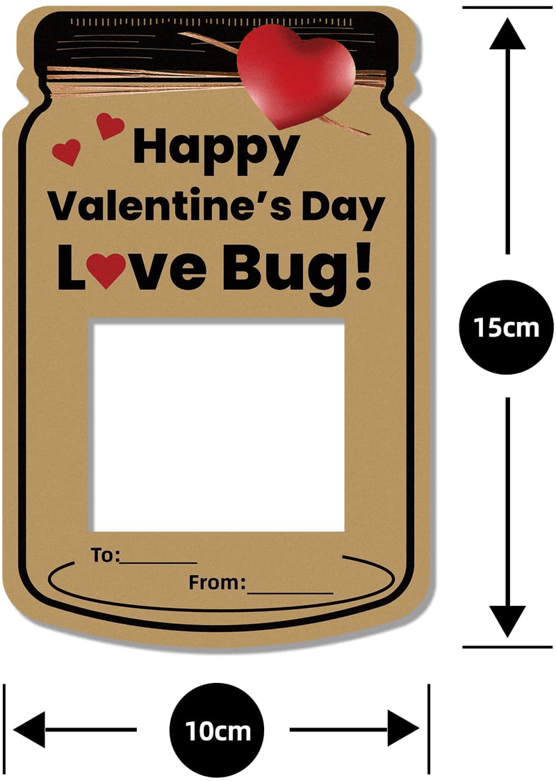 Valentines Day Cards for Kids - 30 Pack Love Bug Card Bulk - Funny Valentine Exchange Cards for Boys Girls Toddler School Class Classroom Gifts Party Favors (Candy Not Included) Home & Garden > Decor > Seasonal & Holiday Decorations Y_Bong   