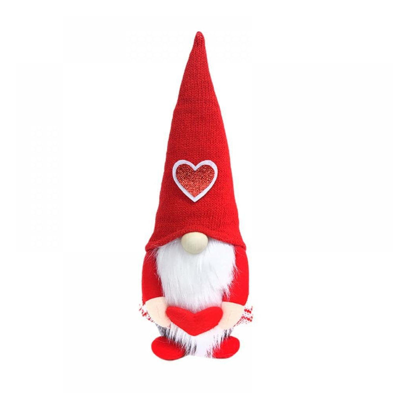 Valentines Day Decor 1Pc Valentine Gnomes Plush Decorations Valentines Day Decoration Valentines Home Table Elf Gnomes Decor Ornaments Sweet Valentines Day Gifts Home & Garden > Decor > Seasonal & Holiday Decorations Hardlegix Red  