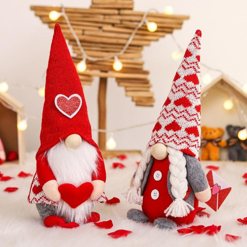 Valentines Day Decor 1Pc Valentine Gnomes Plush Decorations Valentines Day Decoration Valentines Home Table Elf Gnomes Decor Ornaments Sweet Valentines Day Gifts Home & Garden > Decor > Seasonal & Holiday Decorations Hardlegix 2-Pack  