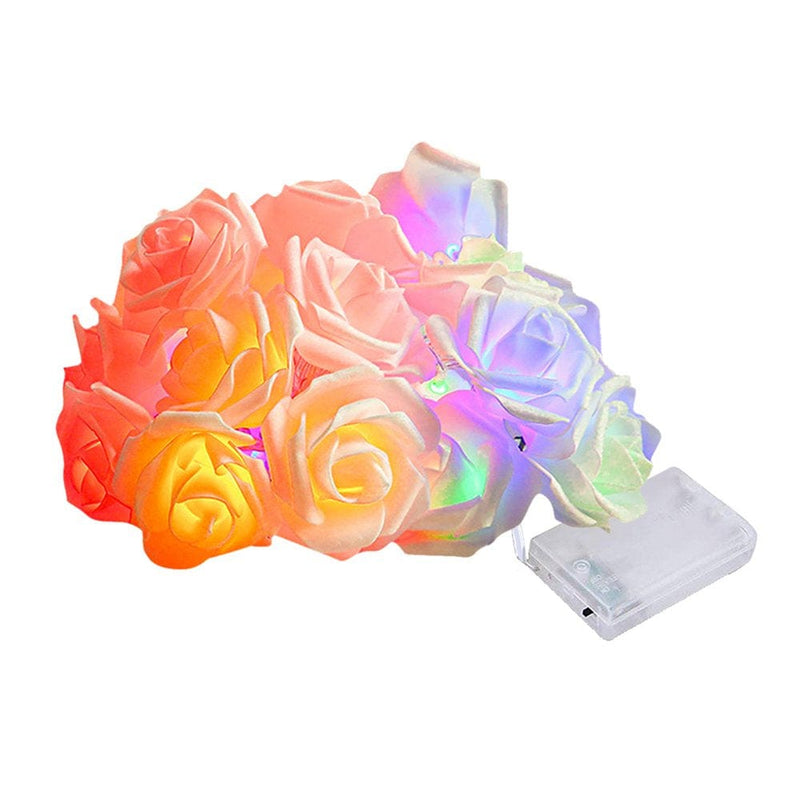 Valentines Day Decor 2 Meters 20 Lights Battery Box with Flashing 3 AA Battery Operated Flower Rose String Light Lamp Any Scene Home & Garden > Decor > Seasonal & Holiday Decorations ForestYashe One Size C 