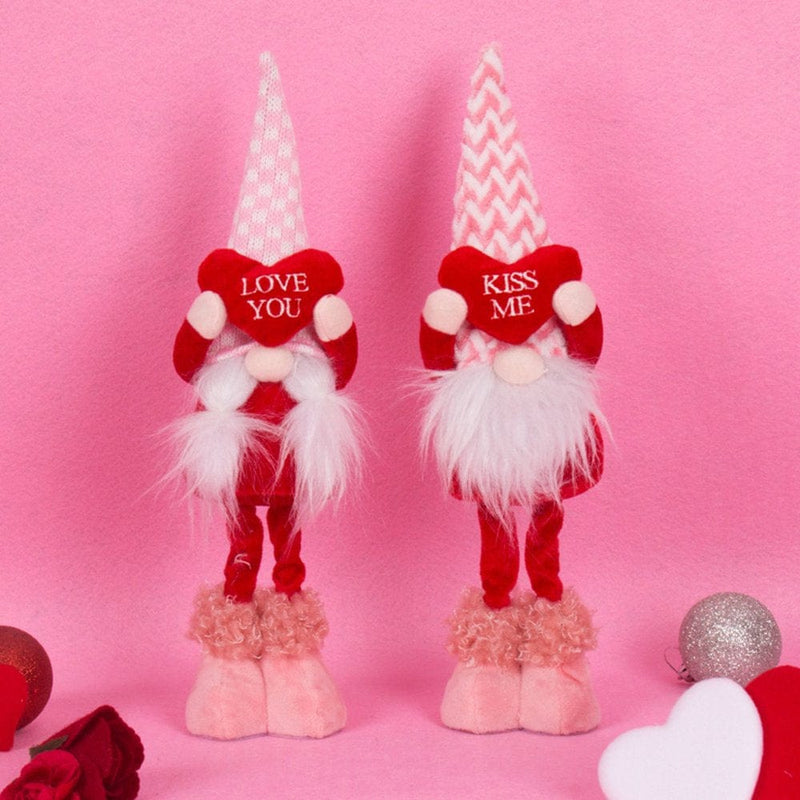 Valentines Day Decor - FUWAXUNG 2PCS Valentine Gnomes Plush Decorations Valentines Day Decoration,Valentine'S Day Home Table Elf Gnomes Decor Rudolph Doll Wedding Ornaments Gift (2PCS) Home & Garden > Decor > Seasonal & Holiday Decorations Fuwaxung   