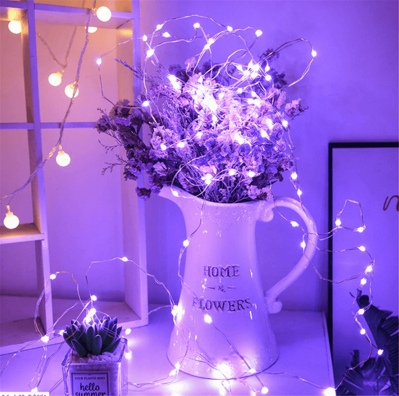 Valentines Day Decor Lights 8Pack Cork Light Wine Bottle Fairy String LED Lights DIY String Battery Powered Garland 2M 20 LED Twinkle Lights Gin Wedding Party Propose Bar Accent Lights (Purple) Home & Garden > Decor > Seasonal & Holiday Decorations DOCYKE   