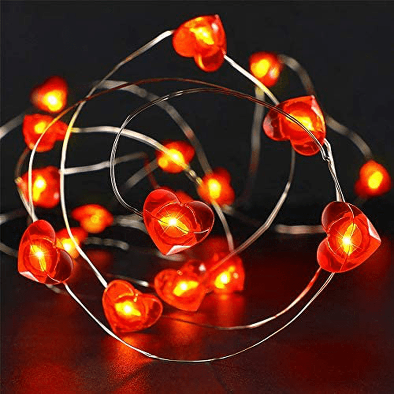 Valentines Day Decor Love LED Lights, 30 Leds 9.8Ft/3M Flashing String Lights Battery Operated for Wedding/ Anniversary/ Party/ Valentines Day/ Birthday Party/ DIY Home Mantel Decoration (Heart Shape) Home & Garden > Decor > Seasonal & Holiday Decorations Epesl Red  