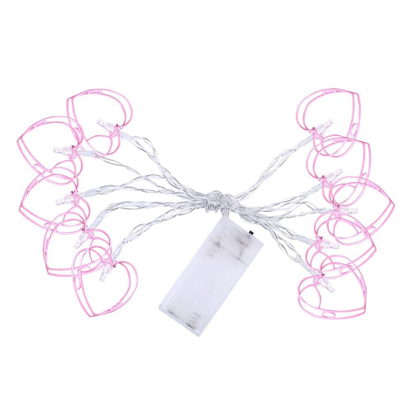 Valentines Day Decorations Lights Love Theme Lights Battery Operated 1.65M Long 10 Lights for Indoor Outdoor Home Plastic Home & Garden > Decor > Seasonal & Holiday Decorations Mnycxen One Size Pink 