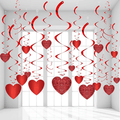 Valentines Day Decorations Valentine Decorations Wedding Anniversary Decorations Red Heart Hanging Swirls Pack of 30 Hanging Heart Swirls Valentines Day Decor Valentines Day Hanging Decorations Arts & Entertainment > Party & Celebration > Party Supplies HappyField V-2  
