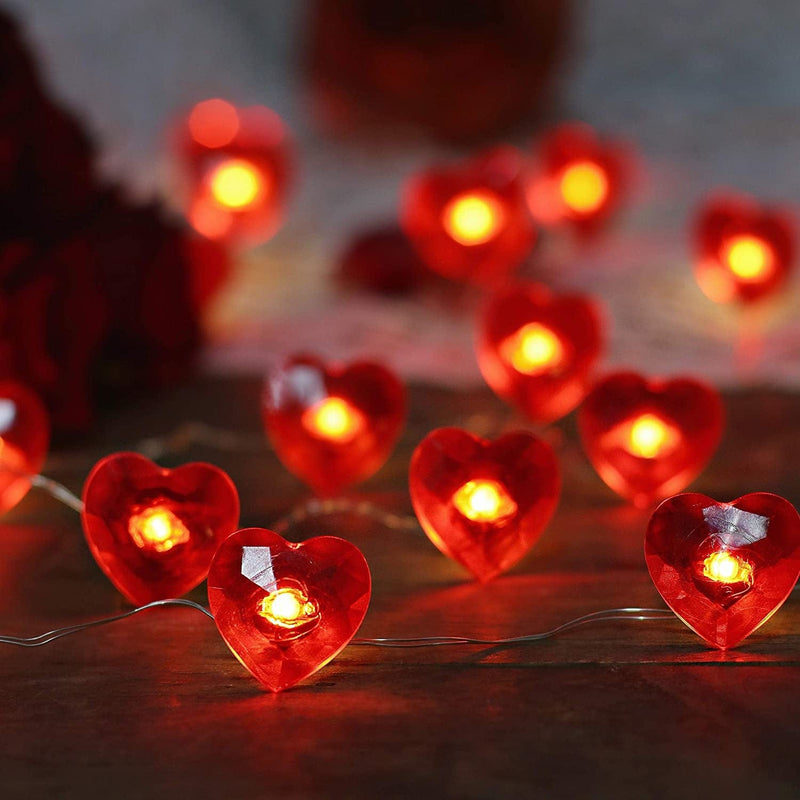 Valentines Day Decorative Lights Twinkle String of Hearts, 10Ft 30 Leds USB Operated with Remote for Wedding Engagement Table Scatter Valentine’S Day Gift Décor Christmas Party Suppliers