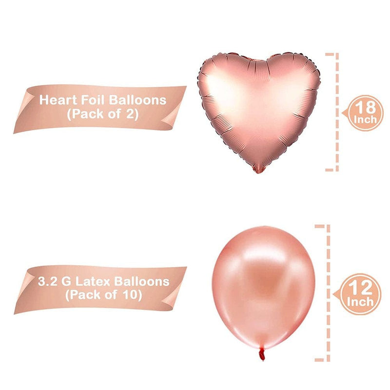 Valentines Day Engagement Party Supplies - 41.7Inch Latex Big Rose Gold Love Balloons for Anniversary Events Decorations and Sweet Engagement Decorations for Lovers