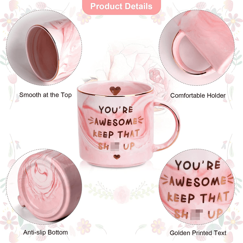 Valentines Day Gifts for Her Wife Girlfriend from Husband Boyfriend, 12 OZ Novelty Coffee Mug Mothers Day Anniversary Christmas Birthday Inspirational White Elephant Gifts for Women Mom Grandma Sister Home & Garden > Kitchen & Dining > Tableware > Drinkware RioGree   