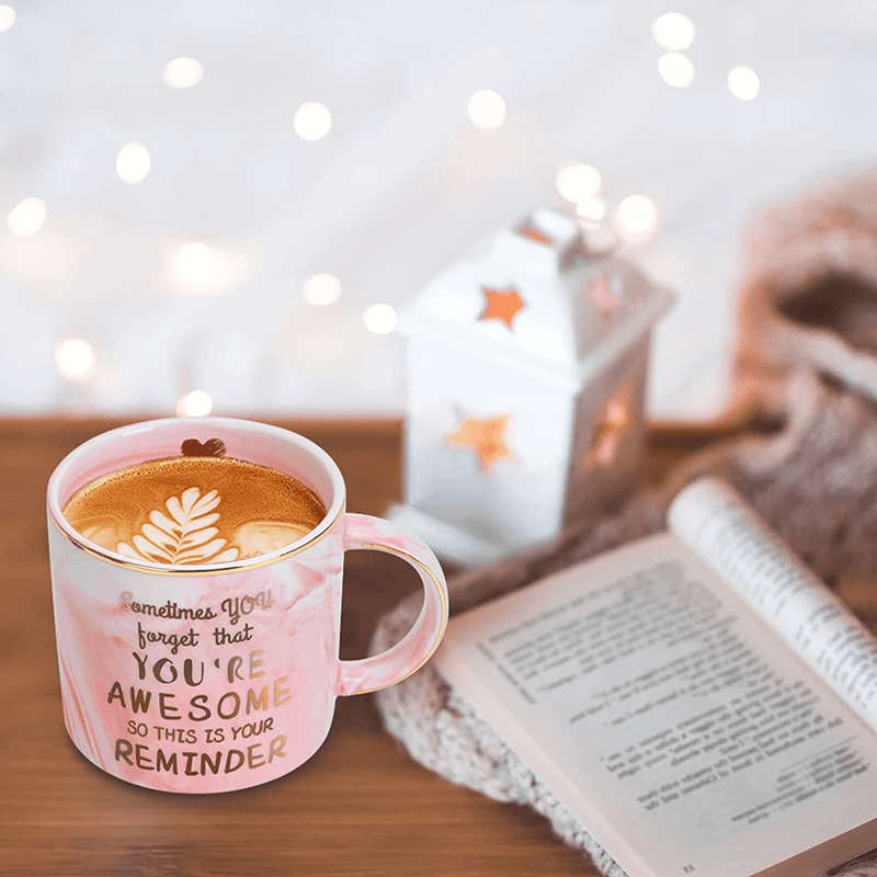 Valentines Day Gifts for Her Wife Girlfriend Women from Husband Boyfriend,12 Oz Pink Ceramic Coffee Mug for Mom Sister Teacher Best Friend, Valentine'S Day,Mothers Day,Birthday,Anniversary Presents