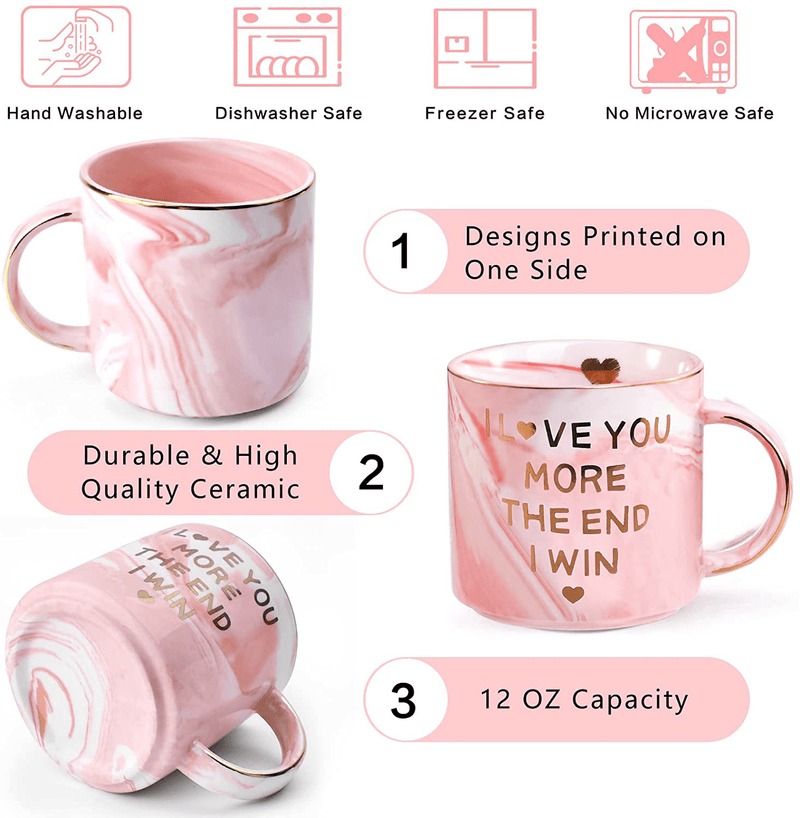 Valentines Day Gifts for Her Women Girlfriend Wife, 12 Oz Novelty Coffee Mug for Women Mom, Christmas Birthday Anniversary New Year Mug Gift for Her Couples Boyfriend Husband Funny Valentines Presents Home & Garden > Kitchen & Dining > Tableware > Drinkware Likeny   