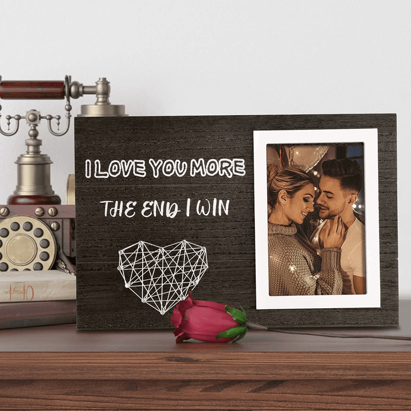 Valentines Day Gifts for Him Her Boyfriend and Girlfriend Couples Romantic Picture Frame Wedding Gifts for Wife Husband, Love Frame Photo Holder for Valentines Day Anniversary Engagement Birthday Home & Garden > Decor > Picture Frames TGOOD   