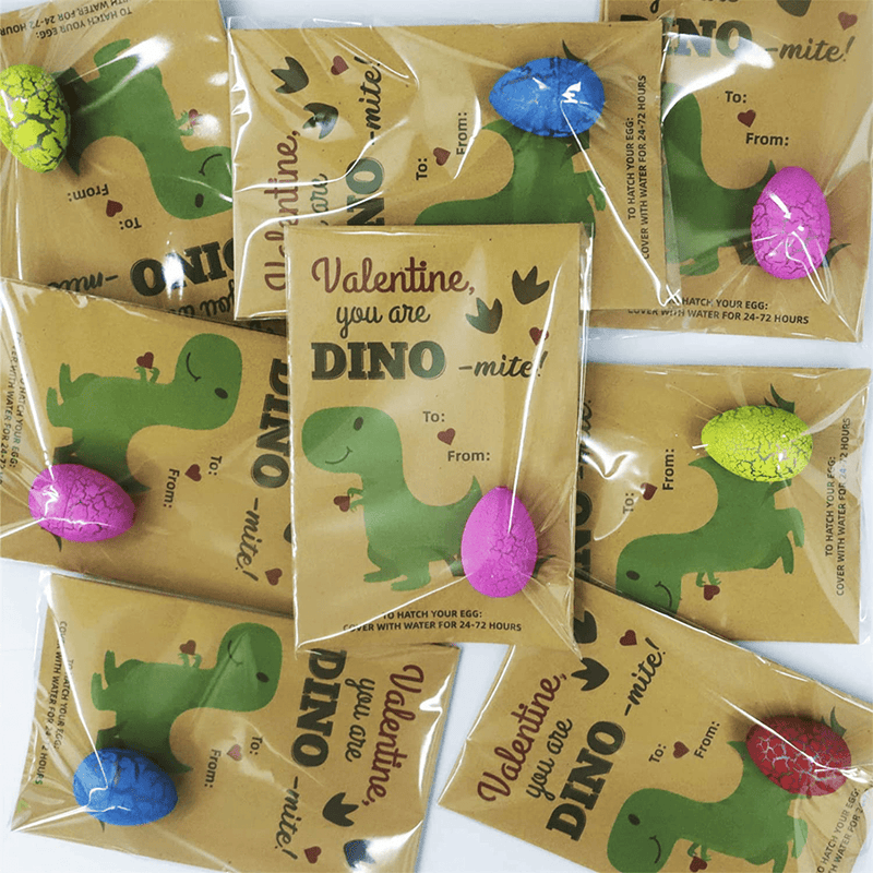 Valentines Day Gifts for Kids - 24 Pack Dinosaur Egg Hatching Card Bulk - Funny Dino Valentine Exchange Cards for Boys Girls Toddler School Class Classroom Party Favors Home & Garden > Decor > Seasonal & Holiday Decorations Y_Bong   