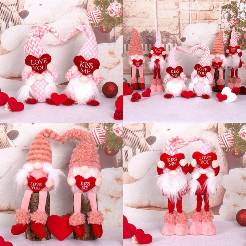 Valentines Day Gnome, Faceless Doll Rudolph Plush Ornaments for Valentine'S Day,Valentine'S Present Home Decor Tabletop Figurines Home & Garden > Decor > Seasonal & Holiday Decorations Kozart   
