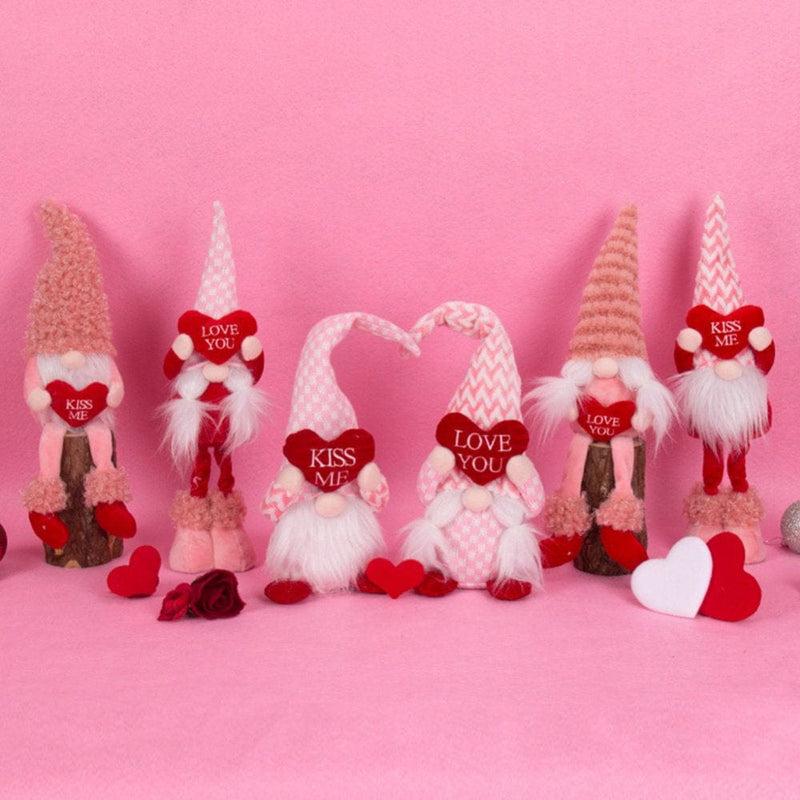 Valentines Day Gnome, Faceless Doll Rudolph Plush Ornaments for Valentine'S Day,Valentine'S Present Home Decor Tabletop Figurines