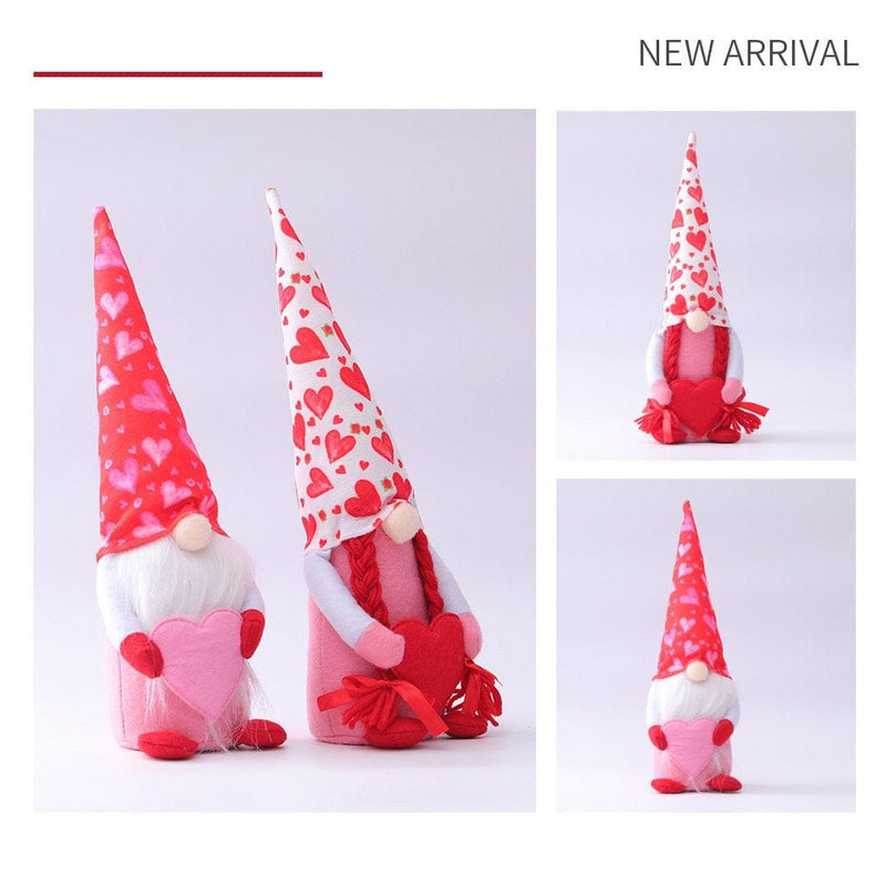 Valentines Day Gnome Plush Doll Decorations, Mr and Mrs Handmade Cloth Doll Plush Gnomes for Valentine'S Day Ornament, Valentine'S Present Home Decor Tabletop Figurines Home & Garden > Decor > Seasonal & Holiday Decorations Time Frame Camera Accessories   