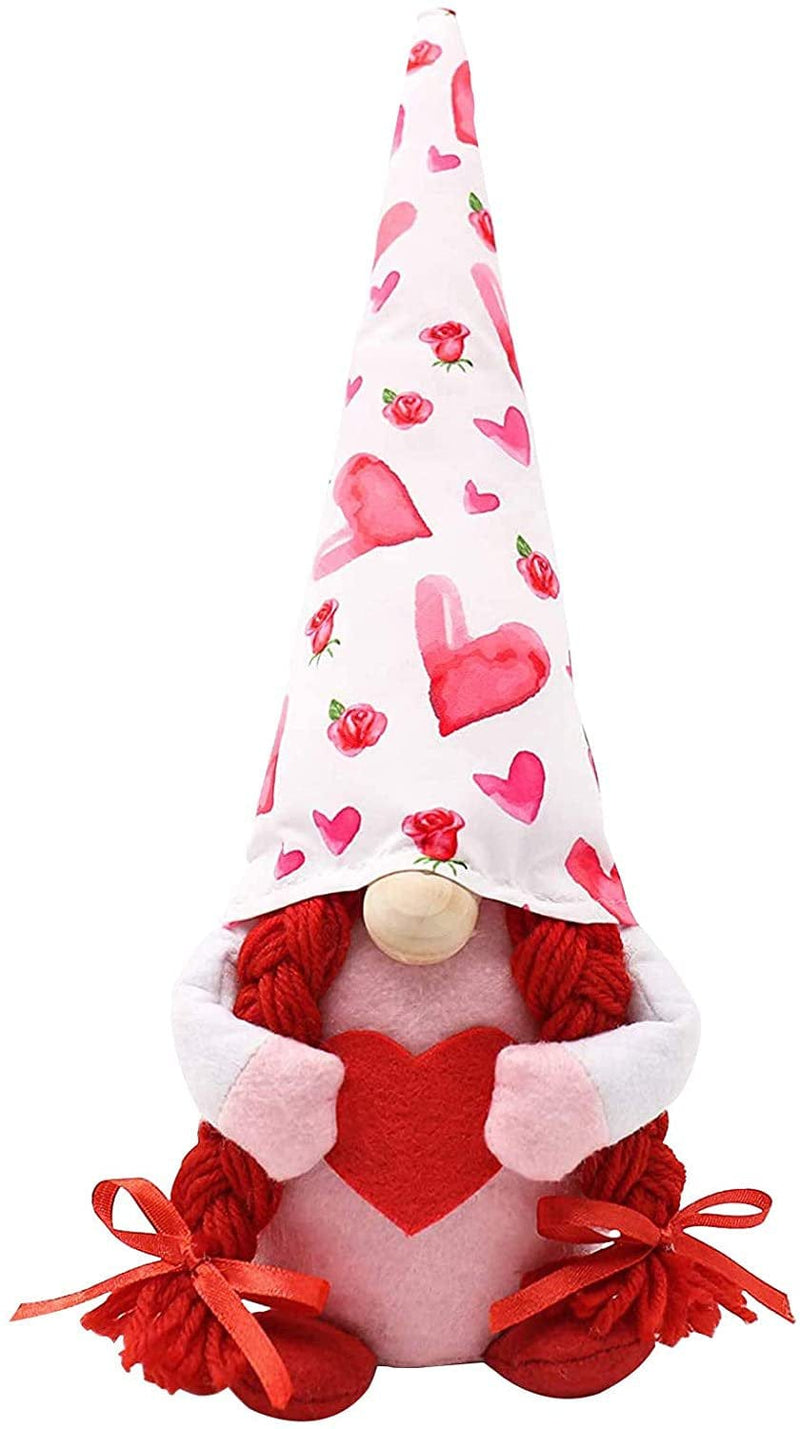 Valentines Day Gnome Plush Doll Decorations, Mr and Mrs Handmade Cloth Doll Plush Gnomes for Valentine'S Day Ornament, Valentine'S Present Home Decor Tabletop Figurines Home & Garden > Decor > Seasonal & Holiday Decorations Time Frame Camera Accessories Girl  