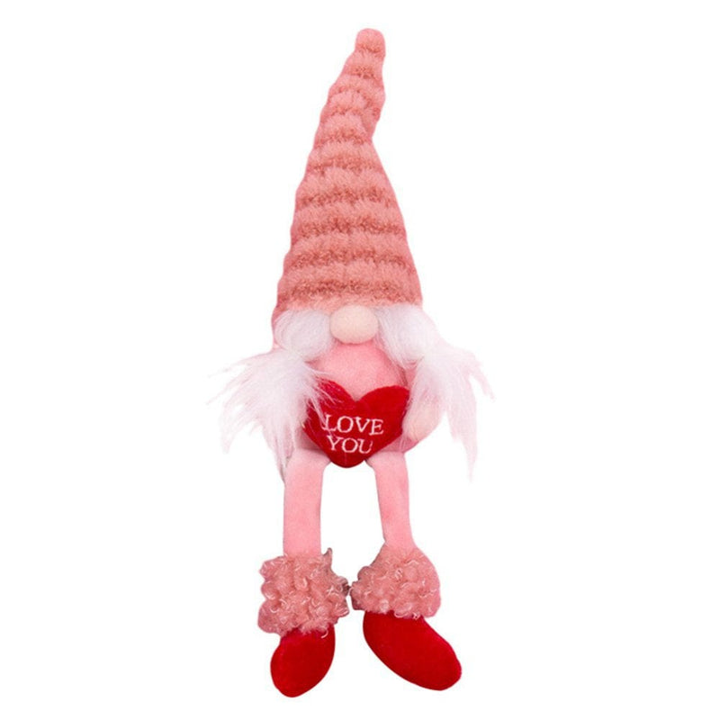 Valentines Day Gnome,Valentines Day Long Legs Gnome Plush Doll Decorations,Valentine'S Present Home Decor
