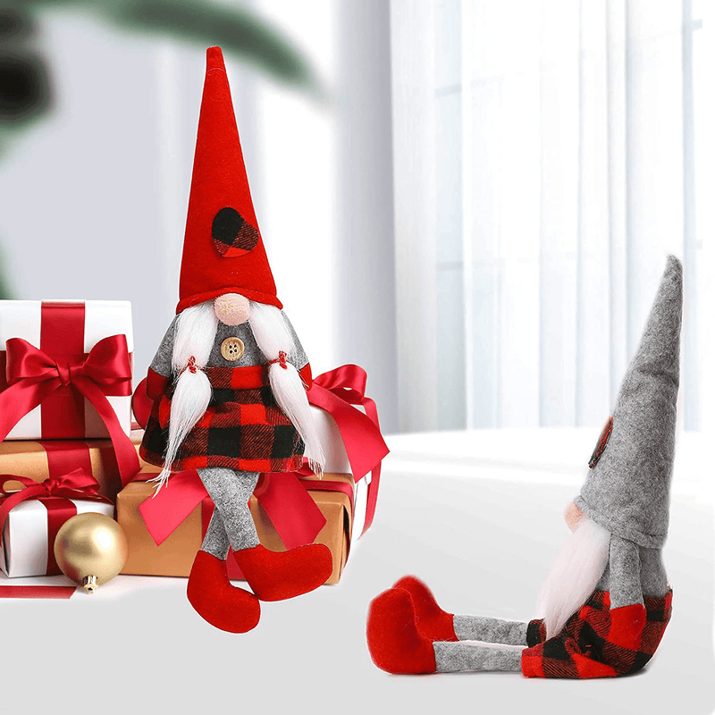 Valentines Day Gnomes Plush Decorations Set of 2, Handmade Mr and Mrs Scandinavian Swedish Tomte Elf Valentines Day Gnome Decorations for Indoor Home Kitchen Table Ornaments Gifts Home & Garden > Decor > Seasonal & Holiday Decorations CRCZK   