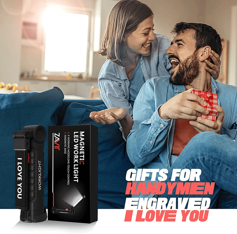 Valentines Day Love Gifts for Him Men Husband,Christmas Stocking Stuffers, Anniversary Birthday Gifts for Boyfriend,Fathers Day Tool Gifts,Work Light"I LOVE You",Cool Gadgets Love Gifts for Men