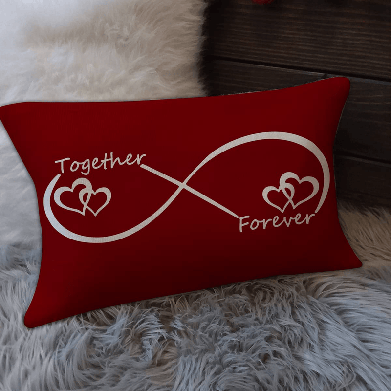 Valentines Day Pillow Covers 12X20 Rorever Together for Birthday Gifts Throw Pillow Cover Decorations Outdoor for Home Decor Home & Garden > Decor > Seasonal & Holiday Decorations JXZYGMD   