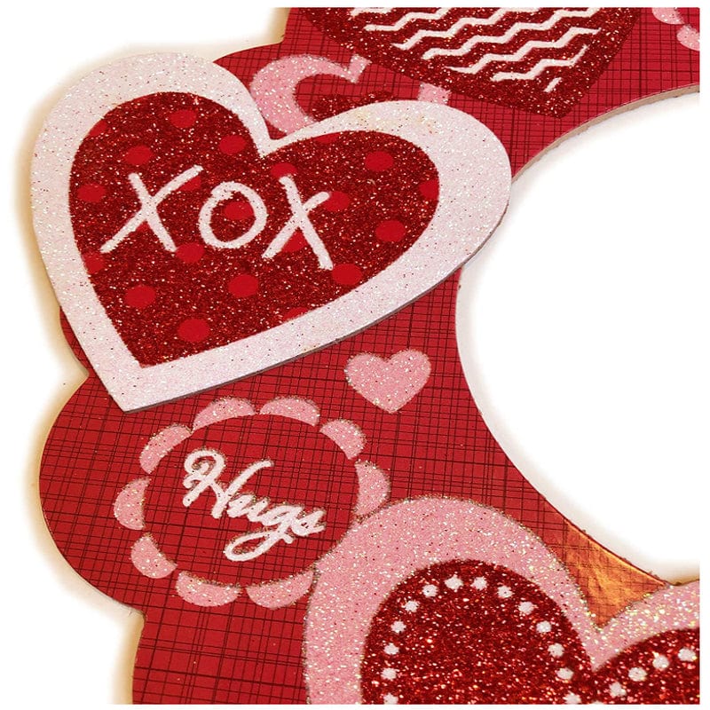 Valentines Day Red Wooden Heart Glitter Wreath Wall Plaques Decor Decorations Door Home Hanger for the Home Front Door outside Farmhouse Room Romantic Love Long Distance Relationships- Pack of 3 Home & Garden > Decor > Seasonal & Holiday Decorations NONE   