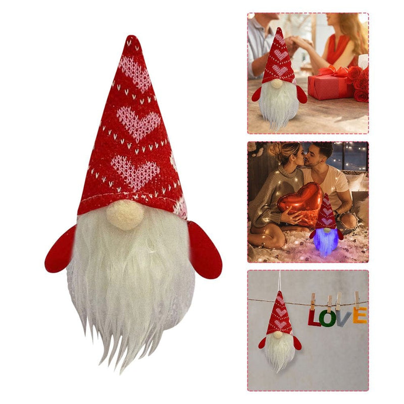 Valentines Decor Gifts Valentine'S Day Gnomes Plush Decor Witch Scandinavian Tomte Nisse Swedish Table Decor Home & Garden > Decor > Seasonal & Holiday Decorations TANGNADE   