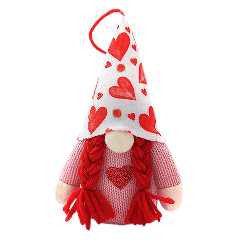 Valentines Plush Gnome Gifts Valentine'S Day Gnomes LED Light Doll 1Pc, Handmade Gnome Ornaments, Home Decorations Faceless Doll, for Holiday Home Room Table Desktop Office Decor (C-1) Home & Garden > Decor > Seasonal & Holiday Decorations vhshppy C-1  