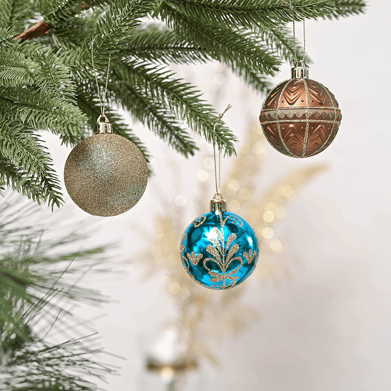 Valery Madelyn 30ct 60mm Trendy Blue and Gold Christmas Ball Ornaments, Shatterproof Christmas Tree Ornaments for Xmas Decoration Home & Garden > Decor > Seasonal & Holiday Decorations& Garden > Decor > Seasonal & Holiday Decorations Valery Madelyn   