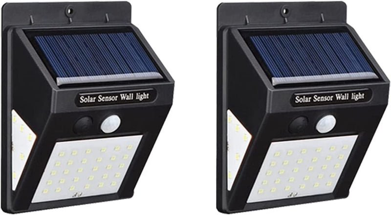 VALOYI 40 LED Outdoor Solar Wall Lamp Solar Step Lights IP65 Waterproof Solar Lights PIR Motion Sensor for Garden Night Light (Color : 2PCS) Home & Garden > Lighting > Lamps VALOYI   