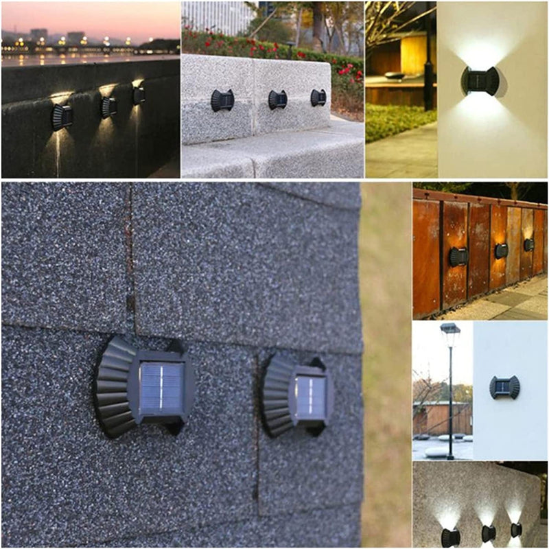 VALOYI Outdoor Solar LED Lamp 8LED Waterproof Garden Decoration Solar Light Wall Stair Aisle Wall Light Yard Luminous Wall Washer (Color : Rose)